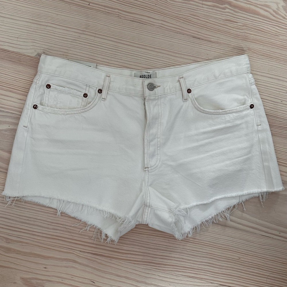 NWT Parker Platinum White Denim Shorts
